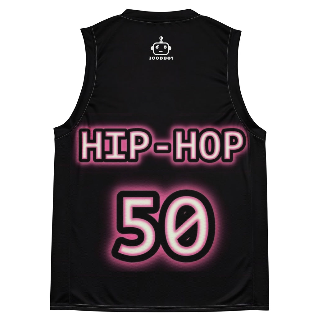 HIP HOP 50 (CELEBRATE 50 YEARS of HIP HOP!) Recycled unisex basketball jersey
