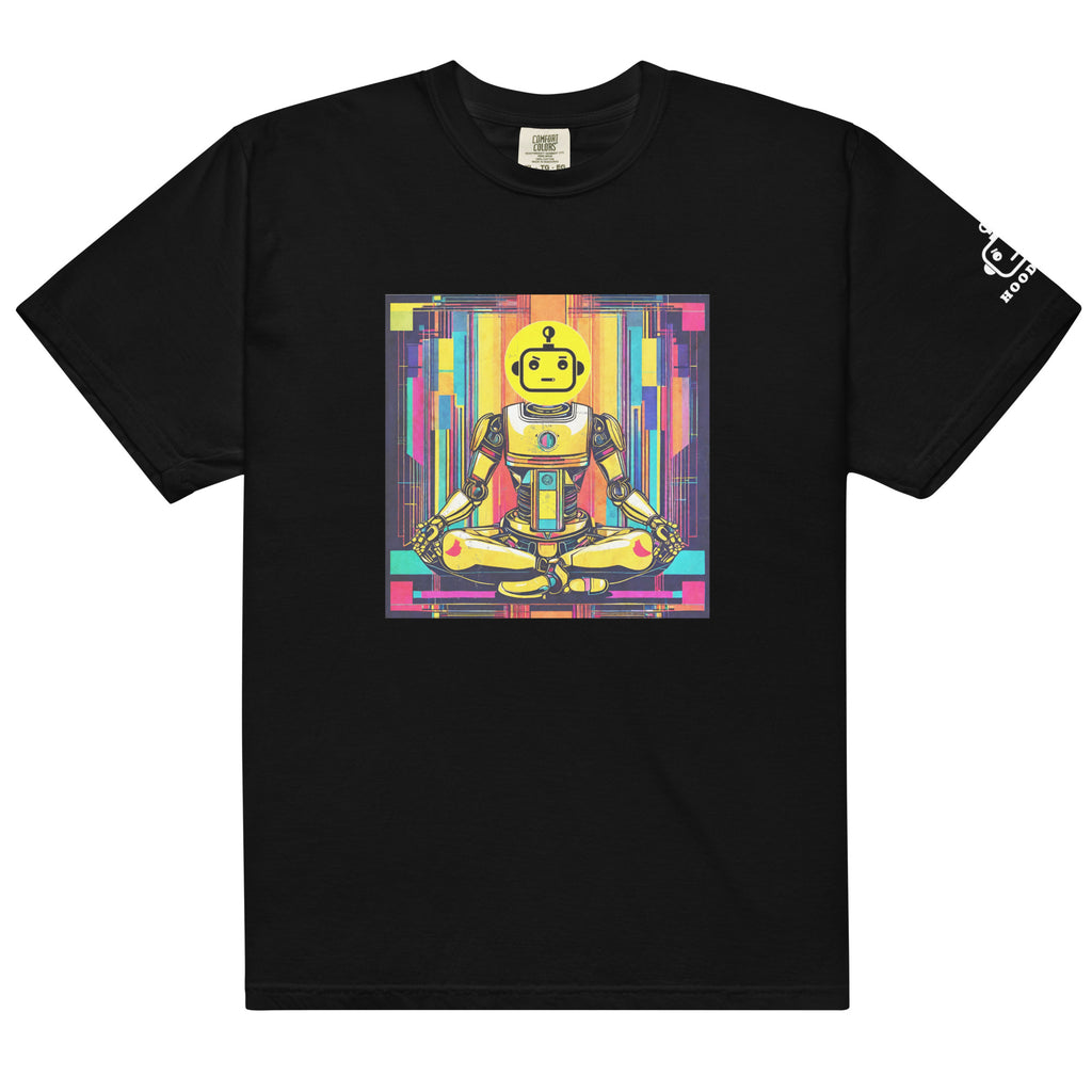 HOODBOT AI (meditation 1) Unisex garment-dyed heavyweight t-shirt