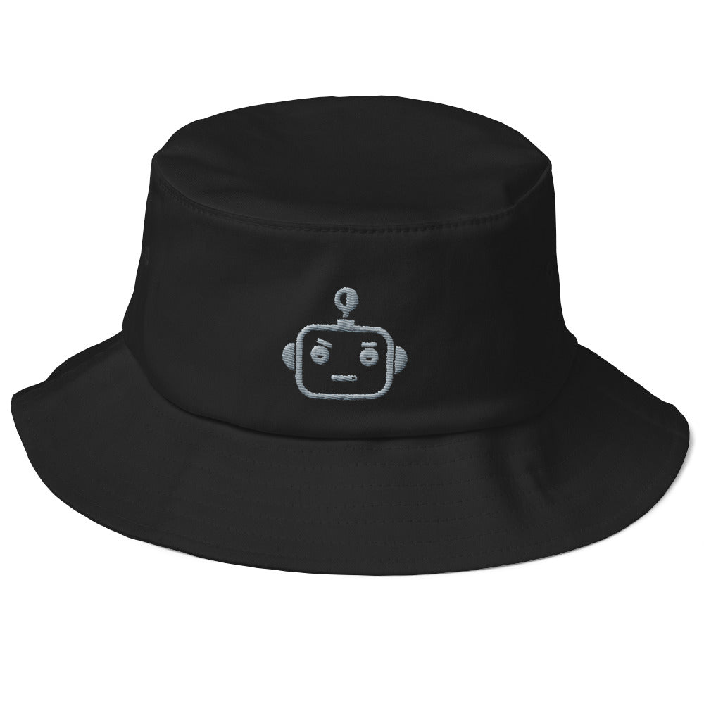 HOODBOT Grey "Old School" Bucket Hat