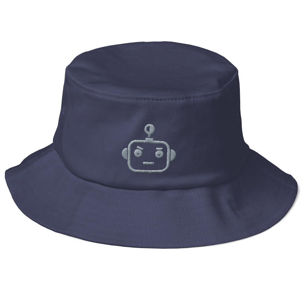 HOODBOT Grey "Old School" Bucket Hat
