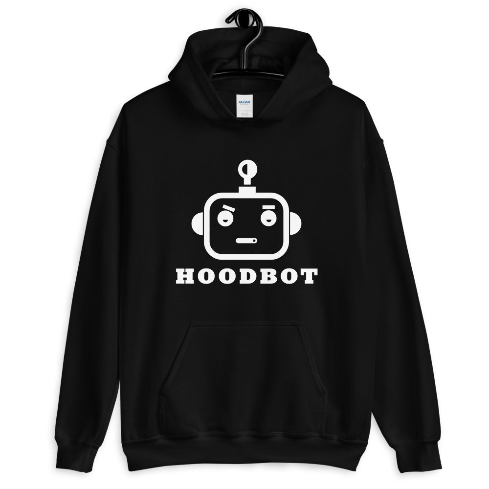 HOODBOT Robo (White Classic Hooded) Sweatshirt
