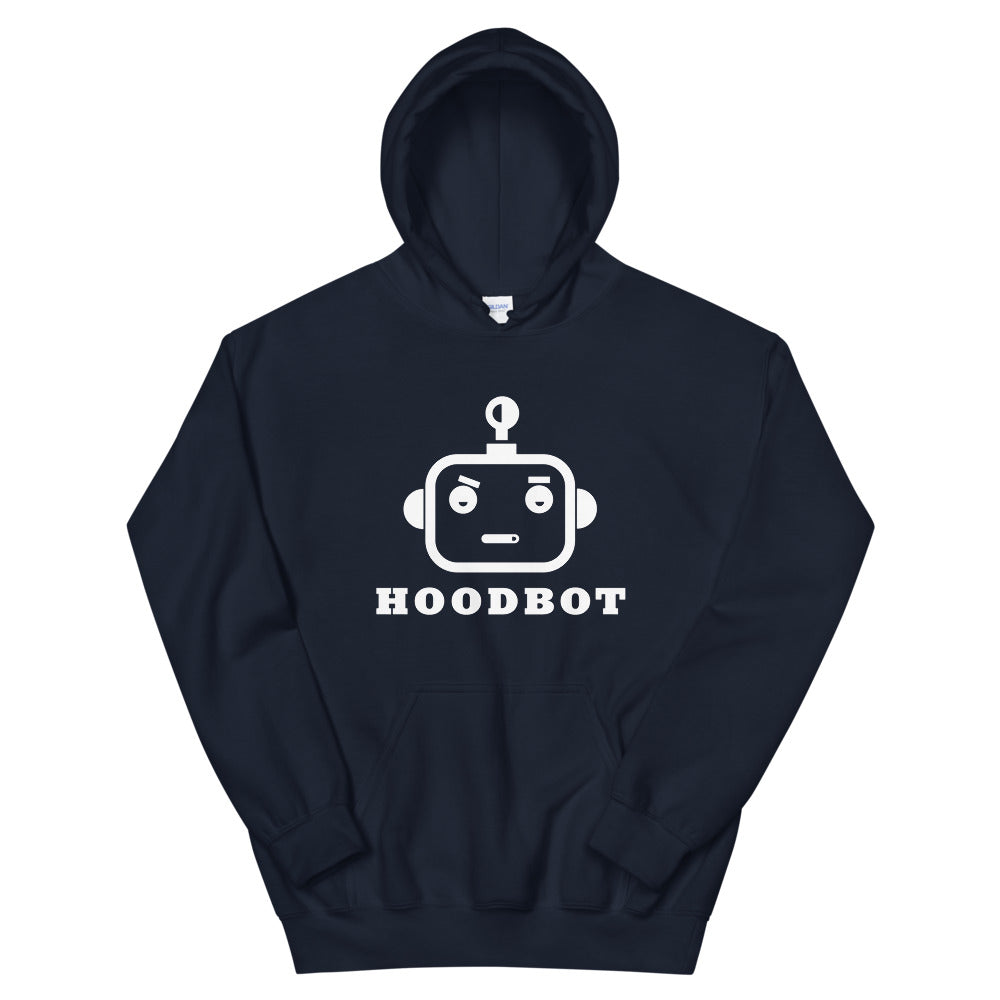 HOODBOT Robo (White Classic Hooded) Sweatshirt